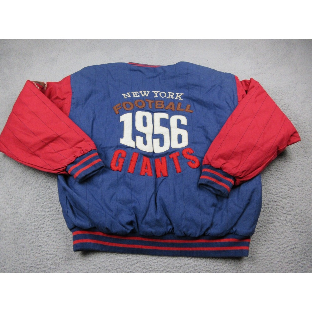 Vintage New York Giants Jacket Mens XL Blue NFL Football Reversible Mirage